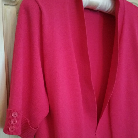 Rose Knit Cardigan_Button Cuffed Elbow Sleeve - Picture 4 of 8